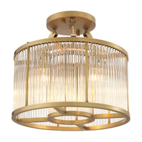 Eichholtz Small Bernardi Rectangular Chandelier in Antique Brass