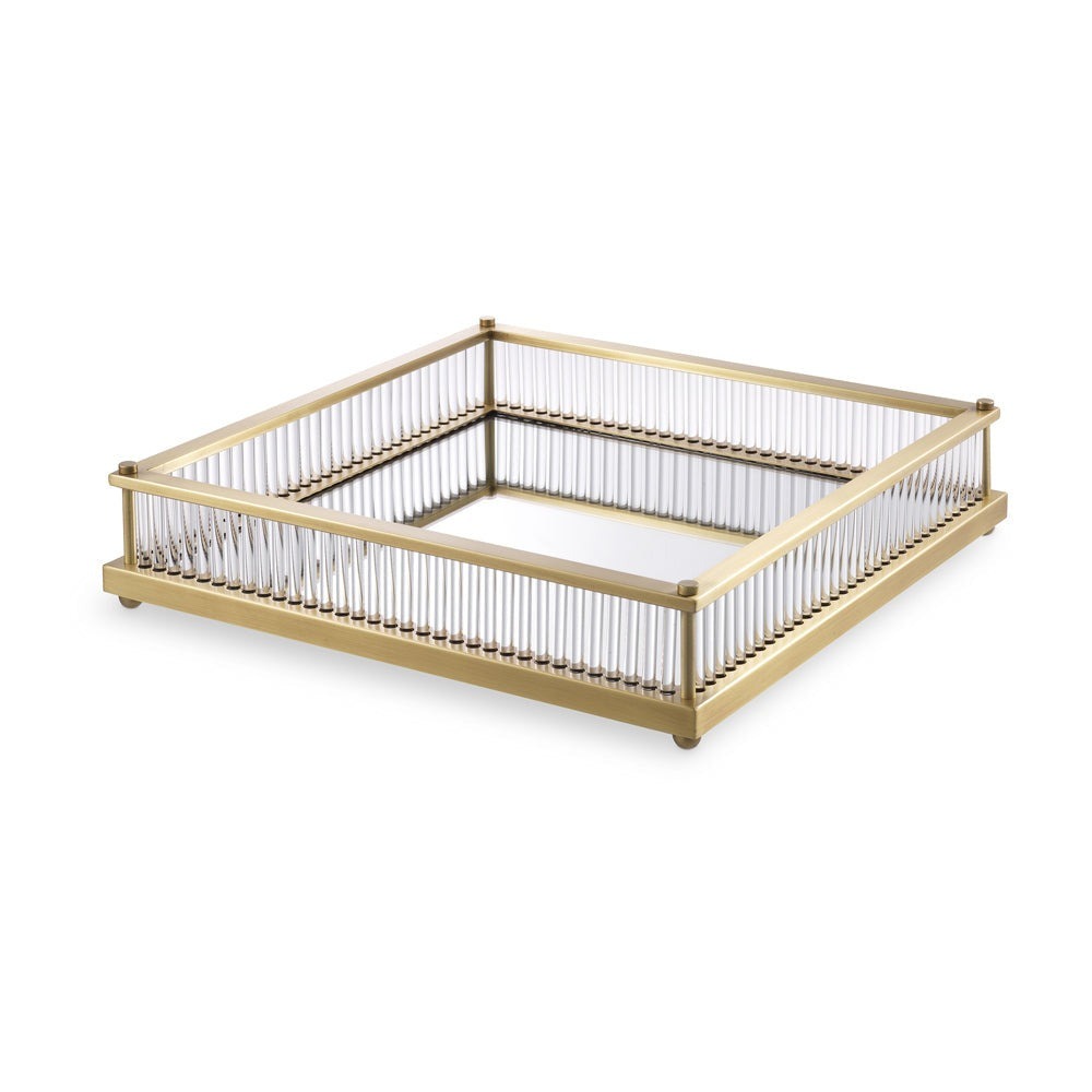 Cora Square Tray - Antique Brass Eichholtz 2