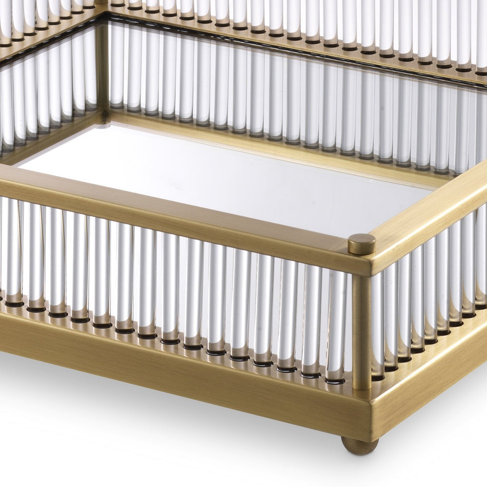 Cora Square Tray - Antique Brass Eichholtz 3