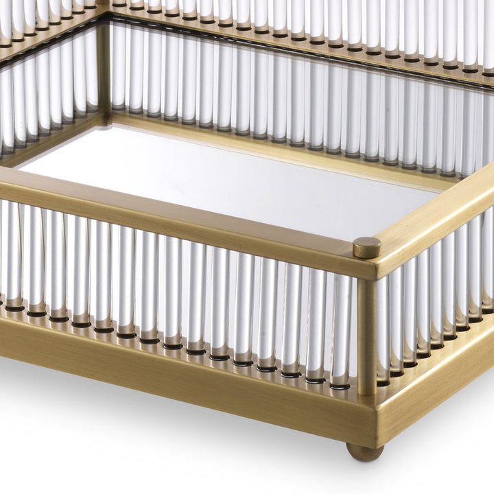 Cora Square Tray - Antique Brass Eichholtz 3