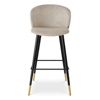 Eichholtz Volante Bar Stool in Roche Beige Velvet