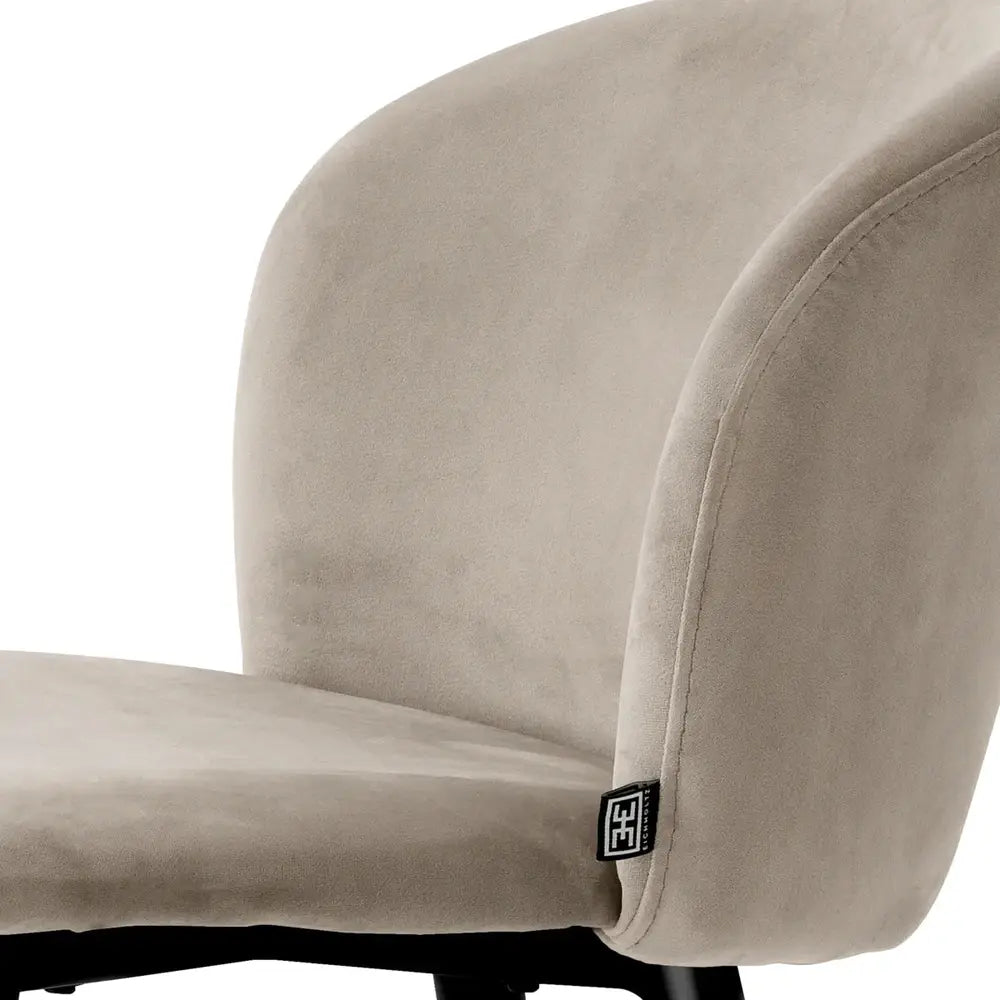 Eichholtz Volante Bar Stool in Roche Beige Velvet