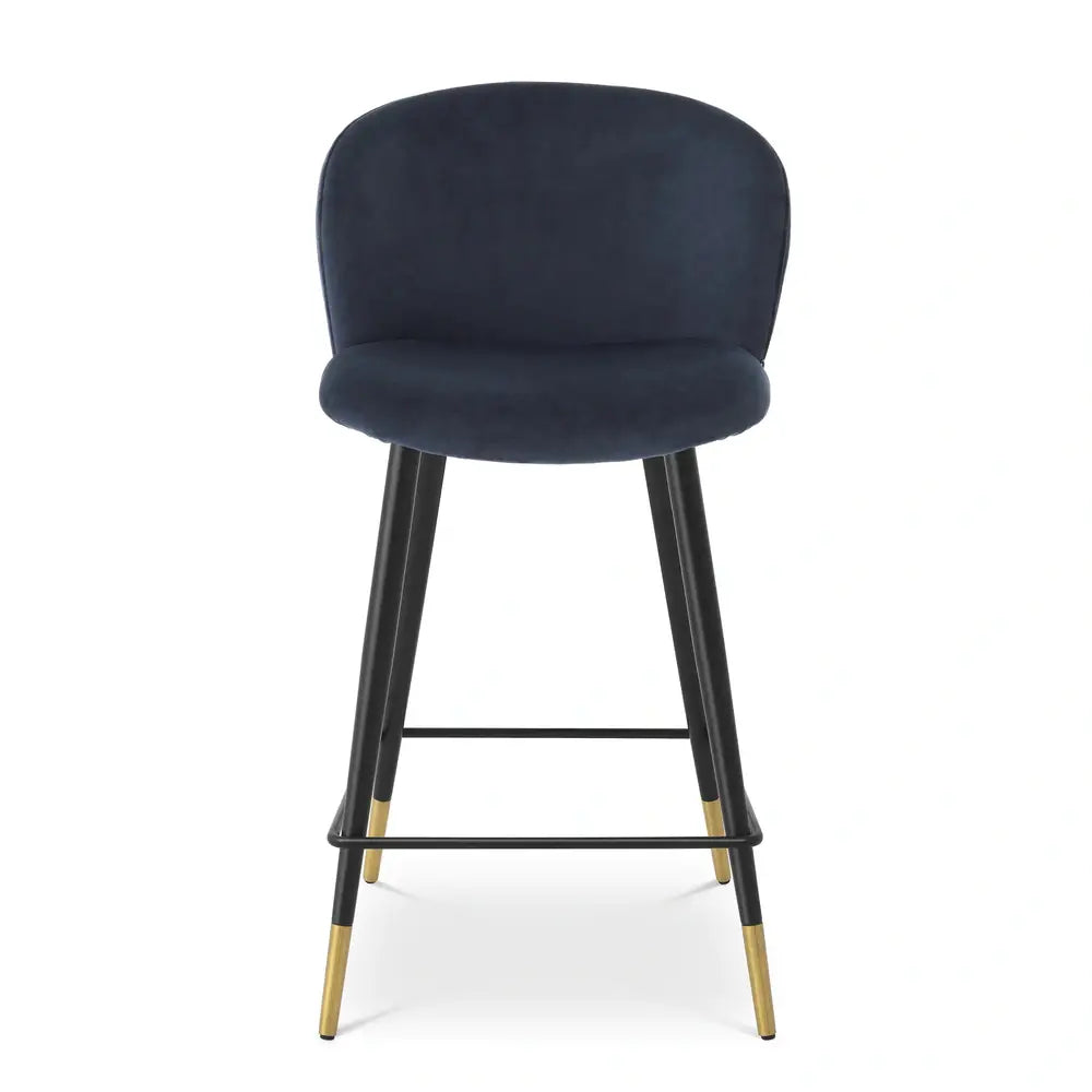 Volante Counter Stool - Savona Midnight Blue Velvet Eichholtz 1