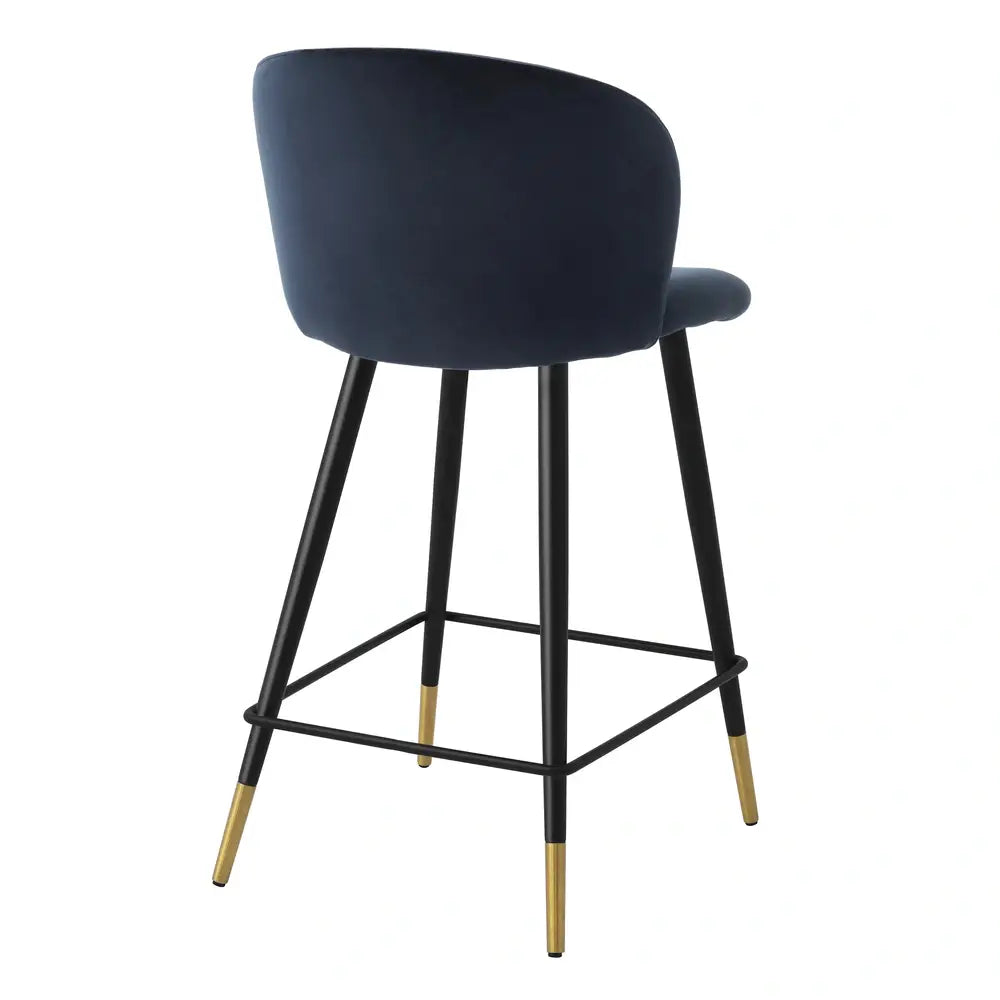 Volante Counter Stool - Savona Midnight Blue Velvet Eichholtz 3
