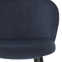 Eichholtz Cliff Counter Stool in Volante Savona Midnight Blue Velvet