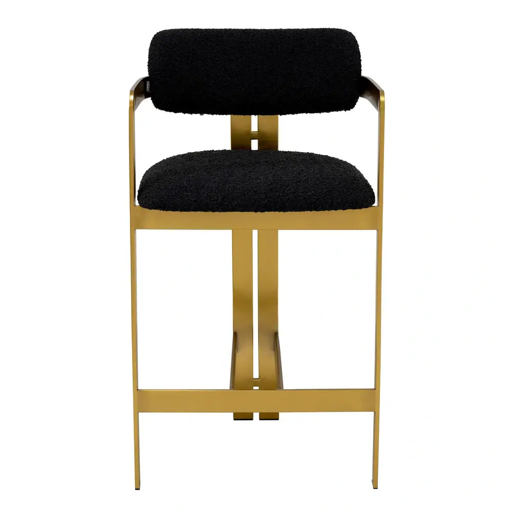 Brushed brass outlet counter stool