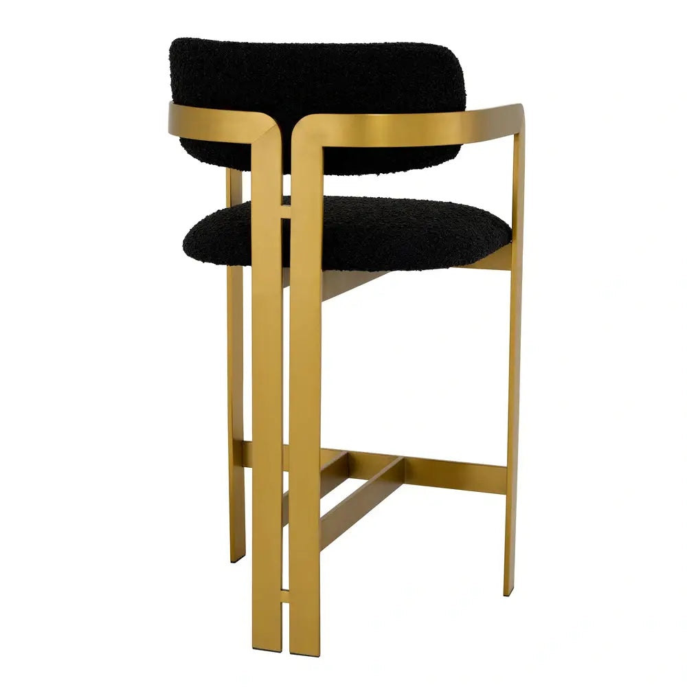 Brushed brass outlet counter stool