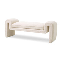 Eichholtz Tondo Small Bench in Bouclé Cream