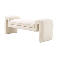 Eichholtz Tondo Small Bench in Bouclé Cream