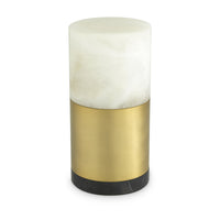 Eichholtz McLean Table Lamp 15 cm in Alabaster & Antique Brass