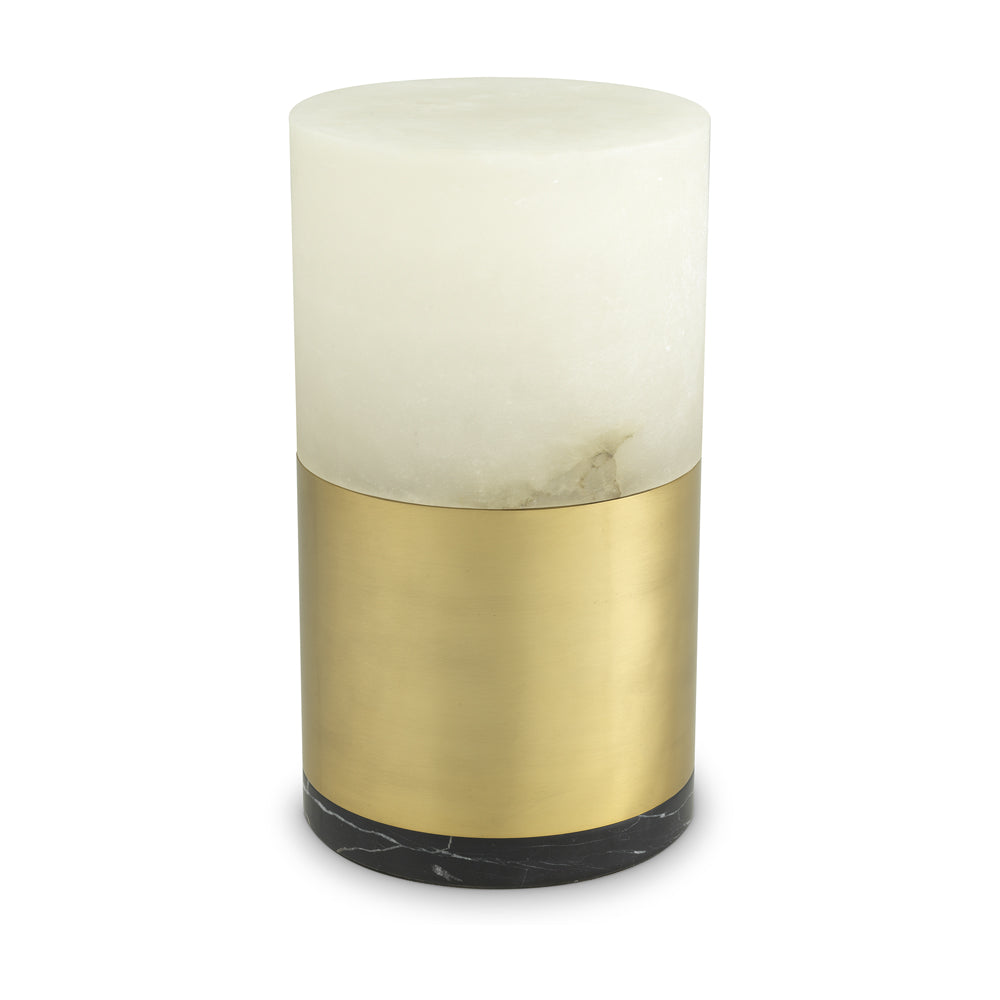 Eichholtz McLean Table Lamp 20 cm in Alabaster & Antique Brass