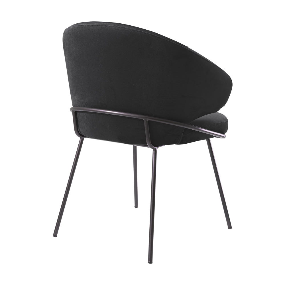 Eichholtz Kinley Dining Chair in Roche Black Velvet