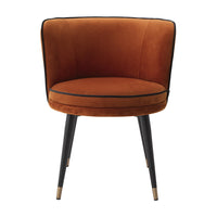 Eichholtz Grenada Dining Chair in Savona Orange Velvet