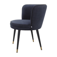 Eichholtz Grenada Dining Chair in Savona Midnight Blue Velvet