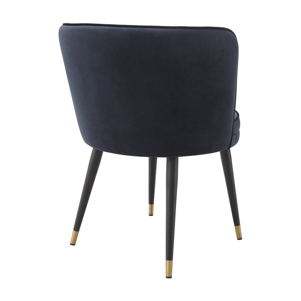 Eichholtz Grenada Dining Chair in Savona Midnight Blue Velvet