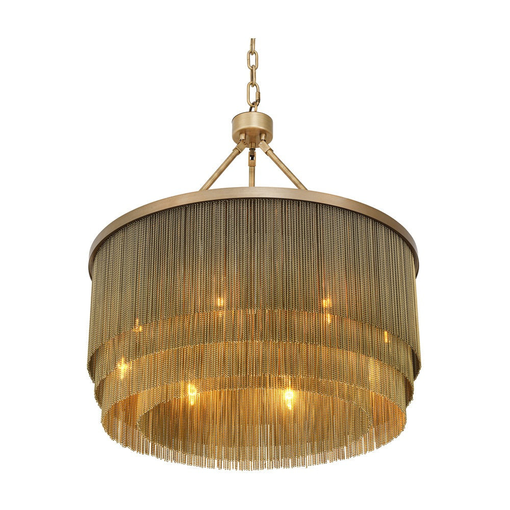 Eichholtz Small Tissot Round Chandelier in Antique Brass