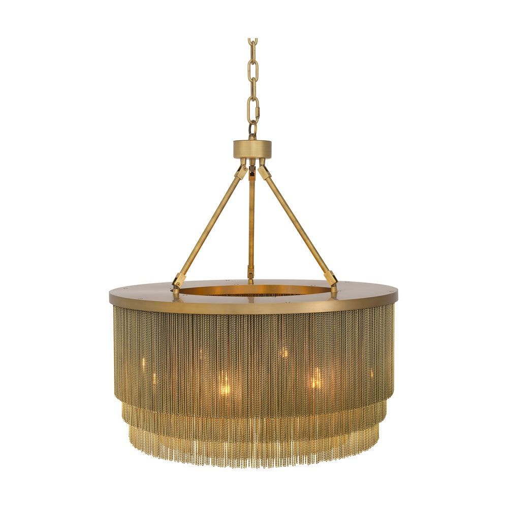 Eichholtz Small Tissot Round Chandelier in Antique Brass