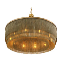 Eichholtz Large Tissot Round Chandelier in Antique Brass