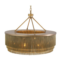 Eichholtz Large Tissot Round Chandelier in Antique Brass