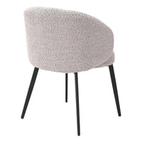 Eichholtz Set of 2 Lloyd Dining Chairs With Arm in Bouclé Grey