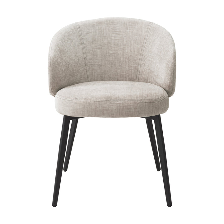 Eichholtz Set of 2 Lloyd Dining Chairs with Arms in Sisley Beige