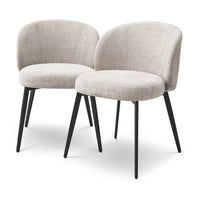 Eichholtz Set of 2 Lloyd Dining Chairs in Sisley Beige