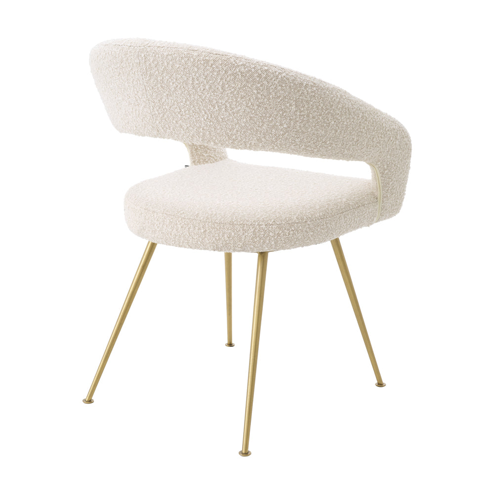 Eichholtz Bravo Dining Chair in Bouclé Cream