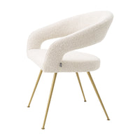 Eichholtz Bravo Dining Chair in Bouclé Cream