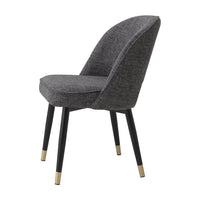 Eichholtz Set of 2 Cliff Dining Chairs in Rocat Black