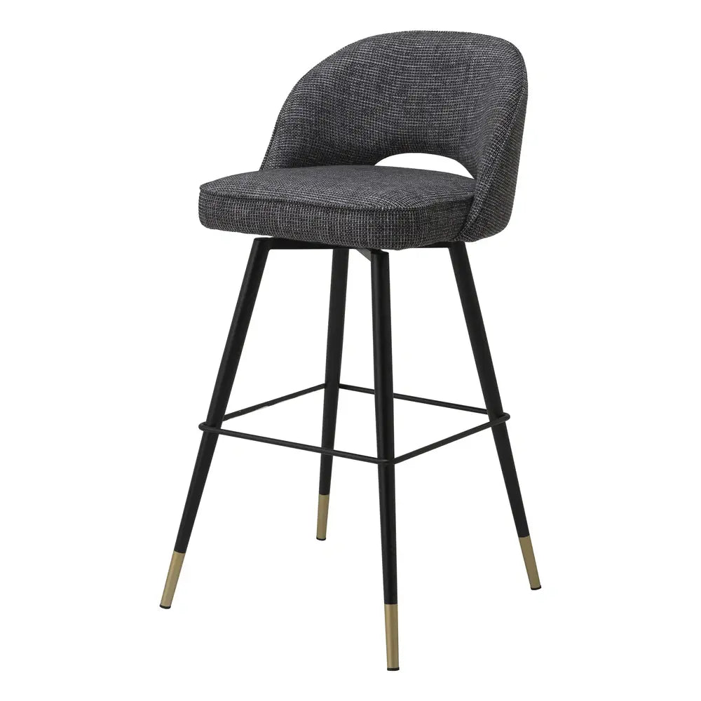 Eichholtz Cliff Set of 2 Bar Stools in Rocat Black