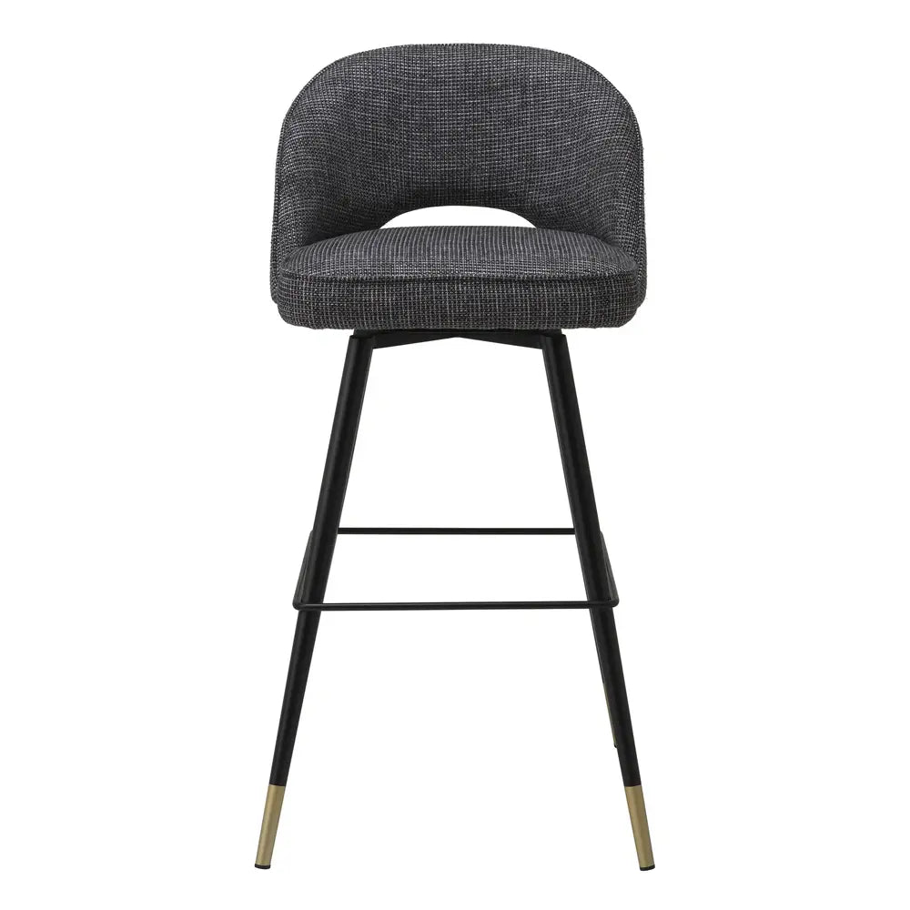 Eichholtz Cliff Set of 2 Bar Stools in Rocat Black