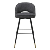 Eichholtz Cliff Set of 2 Bar Stools in Rocat Black