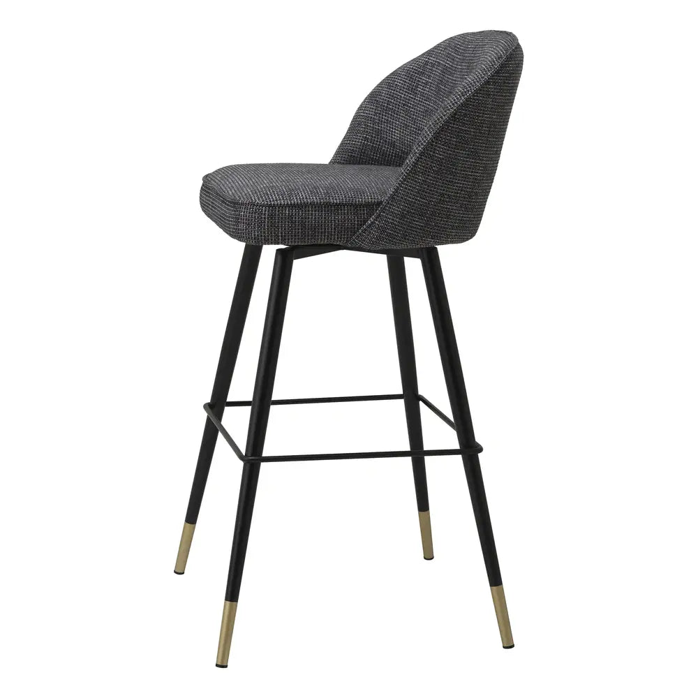 Eichholtz Cliff Set of 2 Bar Stools in Rocat Black