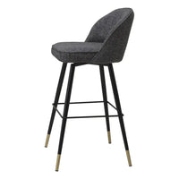 Eichholtz Cliff Set of 2 Bar Stools in Rocat Black