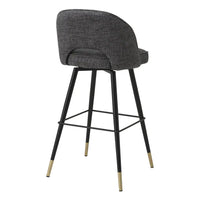 Eichholtz Cliff Set of 2 Bar Stools in Rocat Black