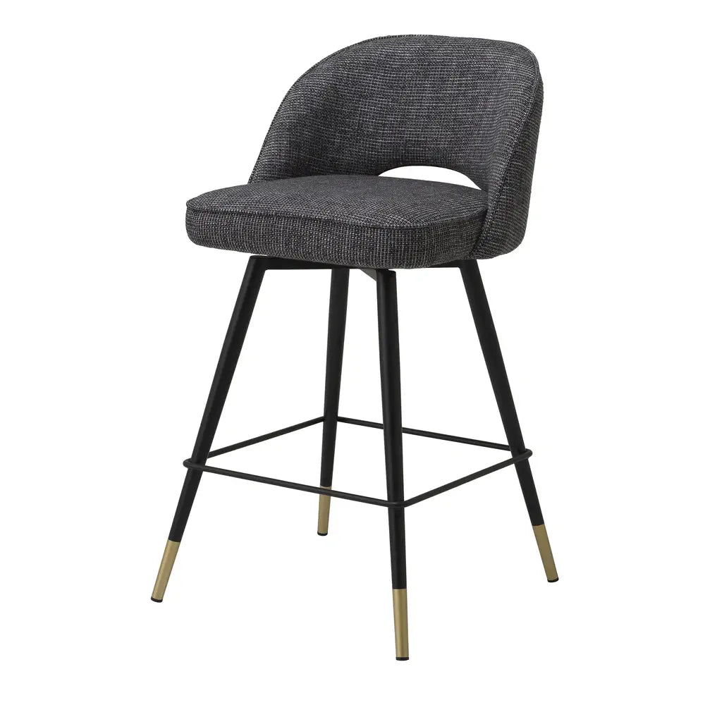 Eichholtz Cliff Set of 2 Counter Stools in Rocat Black