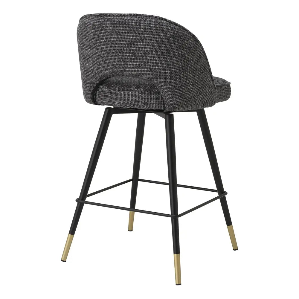 Eichholtz Cliff Set of 2 Counter Stools in Rocat Black