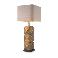 Eichholtz Carlo Table Lamp in Vintage Brass with Shade