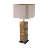 Eichholtz Carlo Table Lamp in Vintage Brass with Shade