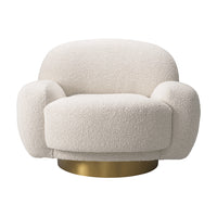 Eichholtz Udine Swivel Chair in Bouclé Cream