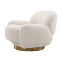 Eichholtz Udine Swivel Chair in Bouclé Cream