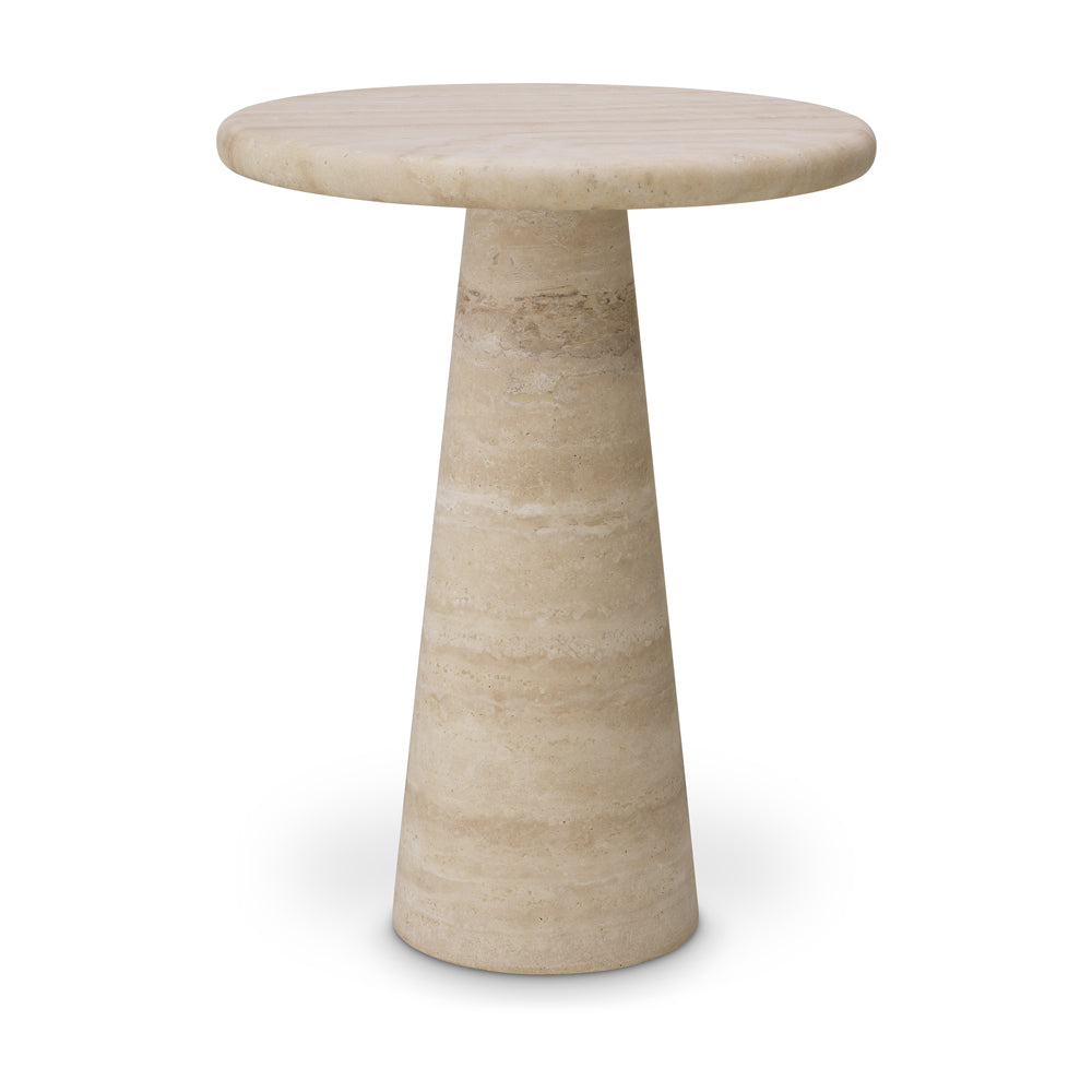 Eichholtz Large Adriana Side Table in Travertine