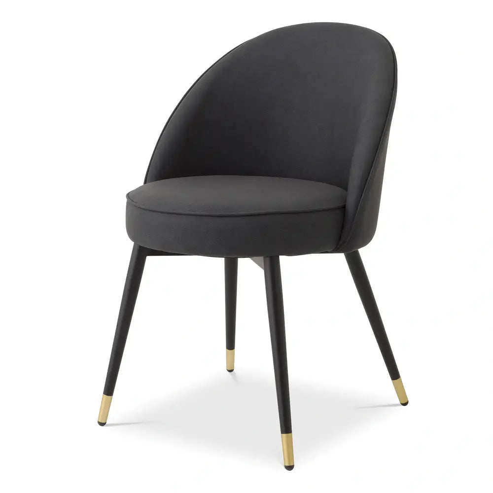 Cooper Set of 2 Dining Chairs - Grey Faux Leather Eichholtz 2