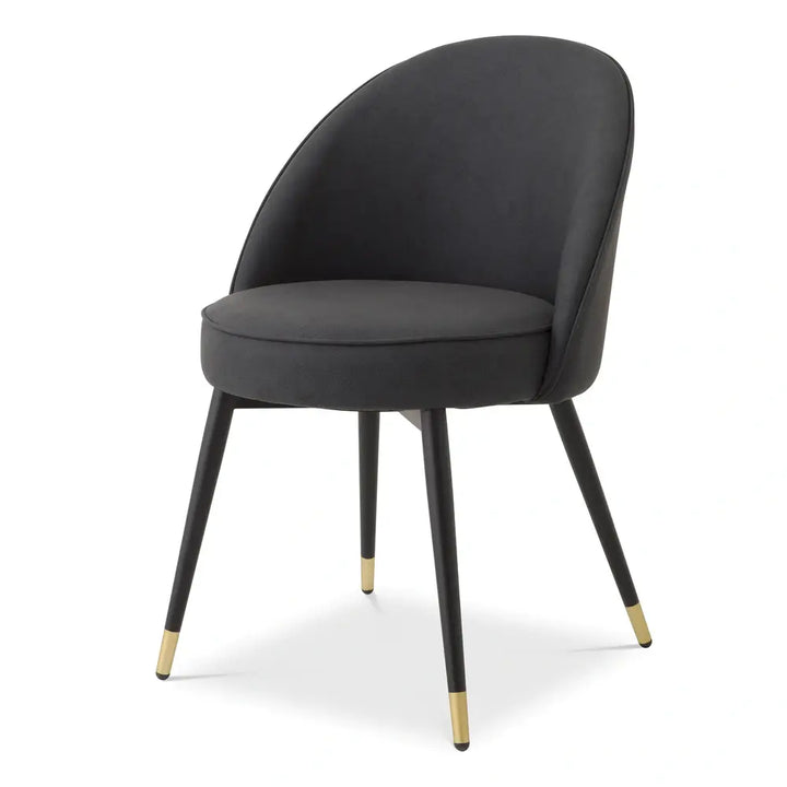 Cooper Set of 2 Dining Chairs - Grey Faux Leather Eichholtz 2