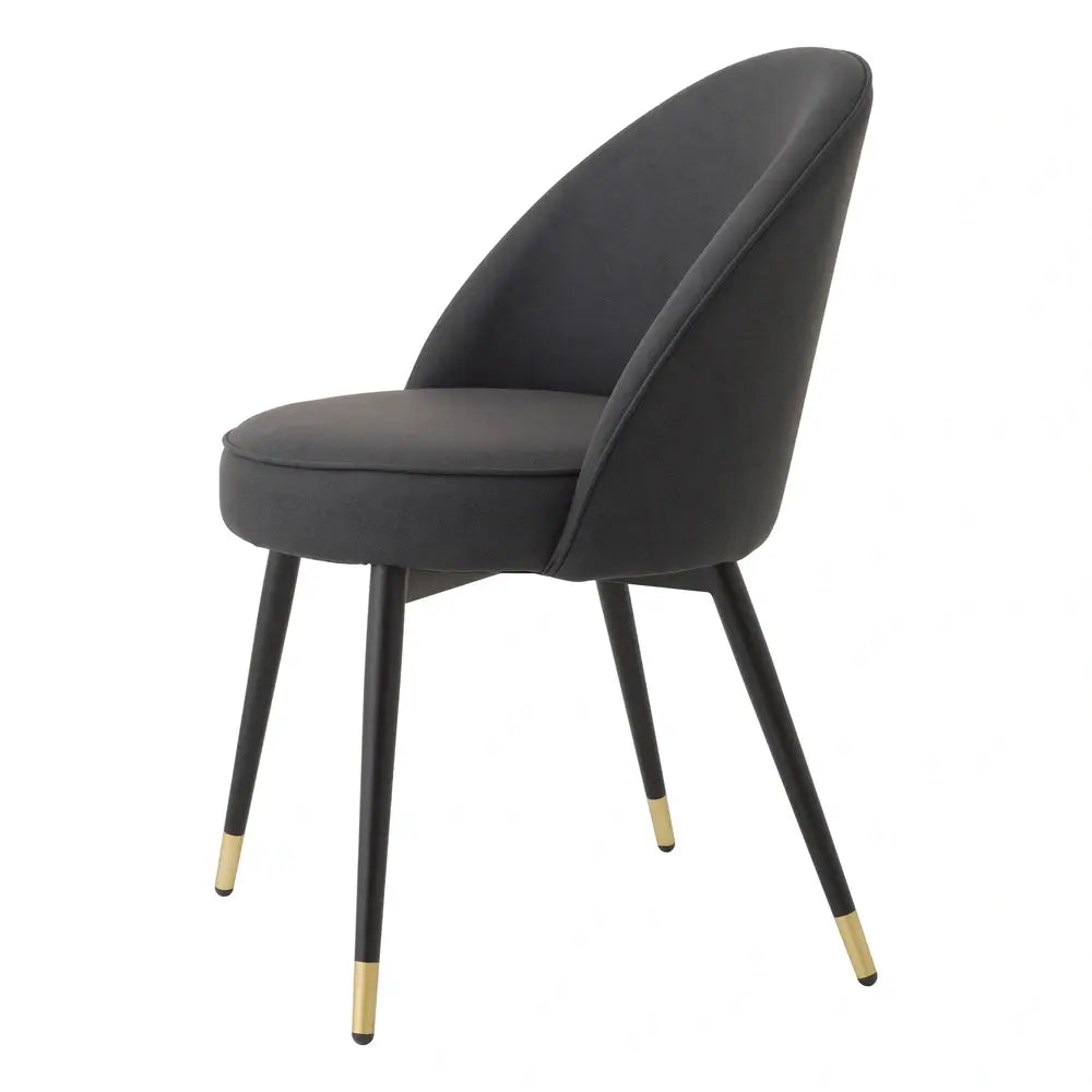 Cooper Set of 2 Dining Chairs - Grey Faux Leather Eichholtz 4