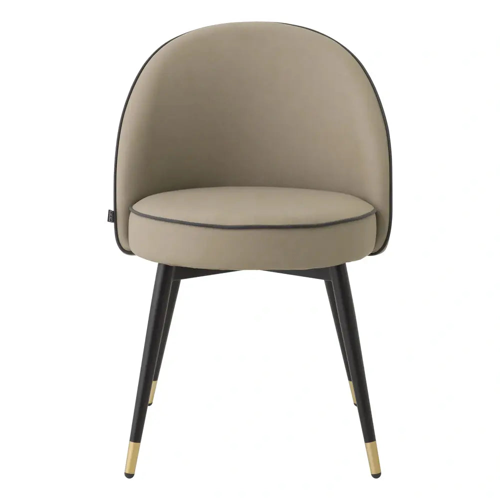 Cooper Set of 2 Dining Chairs - Faux Leather Beige Eichholtz 3