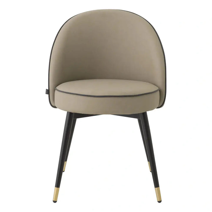 Cooper Set of 2 Dining Chairs - Faux Leather Beige Eichholtz 3