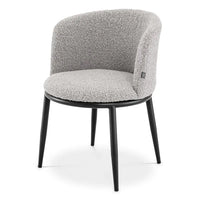 Eichholtz Set of 2 Filmore Dining Chairs in Bouclé Grey