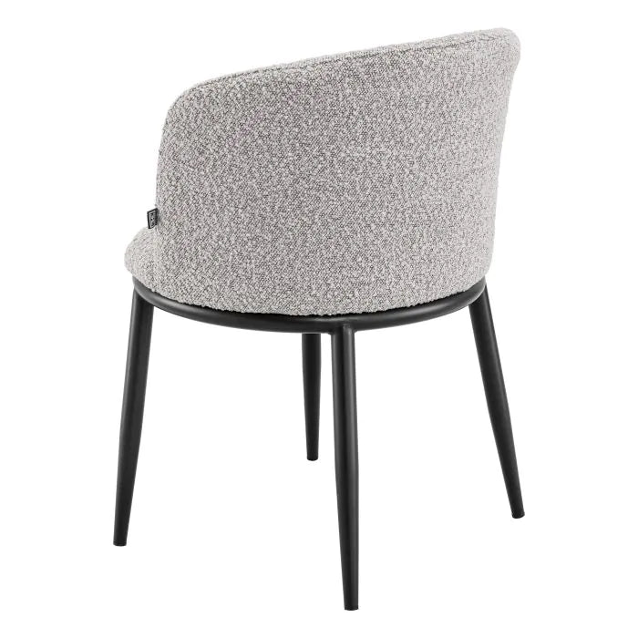 Eichholtz Set of 2 Filmore Dining Chairs in Bouclé Grey