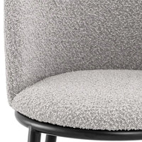 Eichholtz Set of 2 Filmore Dining Chairs in Bouclé Grey